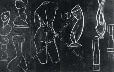 A.M. Davierwalla (Artist), Sketches, 1962, Drawing