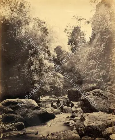 Studio Samuel Bourne & James Craddock (Photographic Studio), Picnic Glen Simla, Antiquarian Photograph
