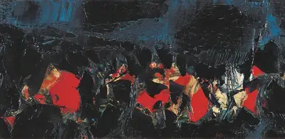 Raza, S.H. (Artist). Foret Noir (Black Forest). Oil on canvas, 1961 | Painting | FineArts | 00755799