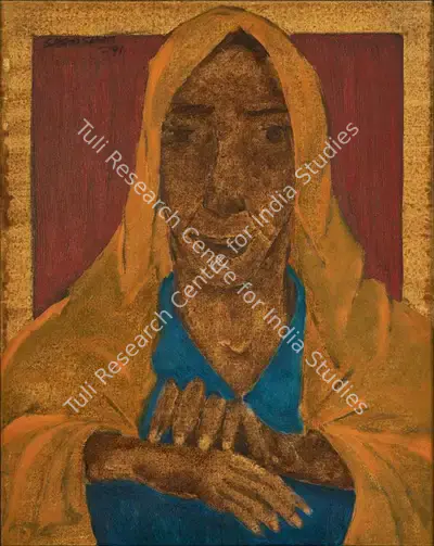 Shamshad Husain (Artist), Untitled (Woman), 1991, Painting