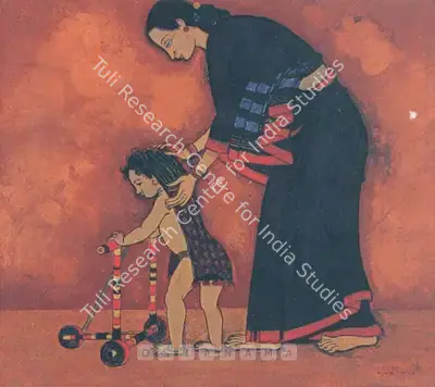 N.S. Bendre (Artist), Lessons In Walking, 1947, Painting