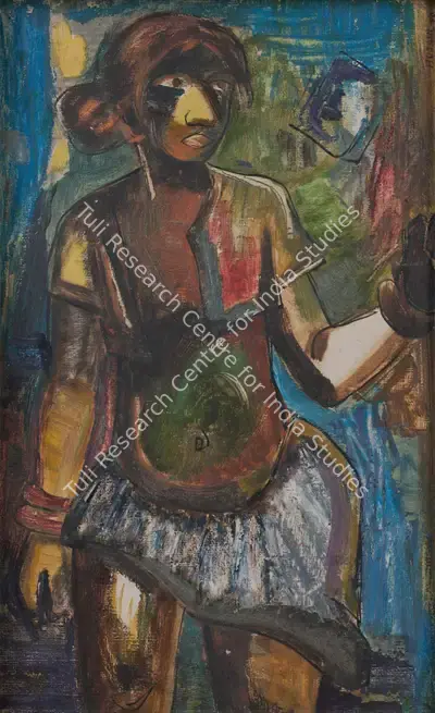 M.F. Husain (Artist), Untitled, 1950, Painting