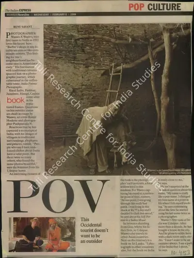 Renu Savant (Reporter), Pov, 2006, Newspaper Clipping