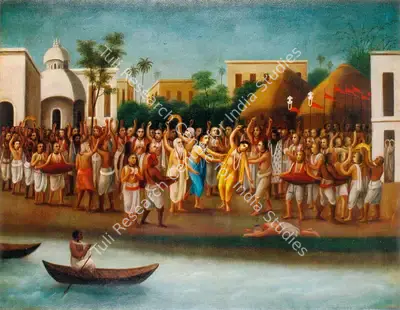 Motilal Pal (Artist), Chaitanya By The Riverside, 1920, Painting