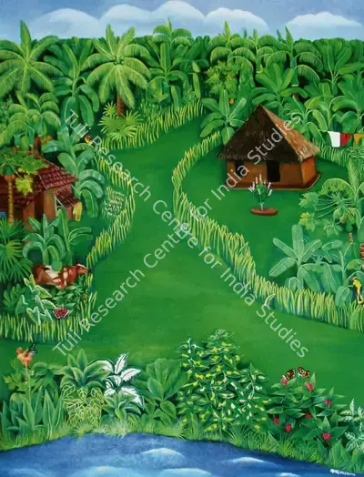 Murli Nagapuzha (Artist), My Village, Painting