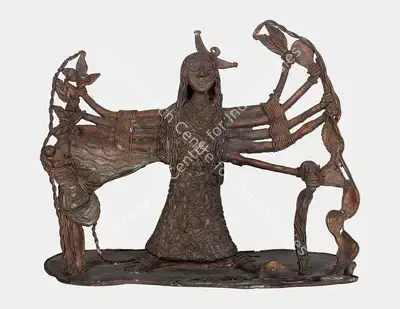 Mukherjee, Meera (Artist). Durga. Bronze, 1976 | Sculpture | FineArts | 00419206