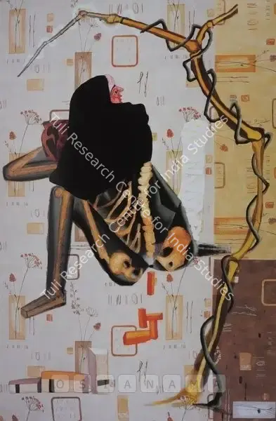 Atul Dodiya (Artist), Woman From Kabul, 2001, Painting