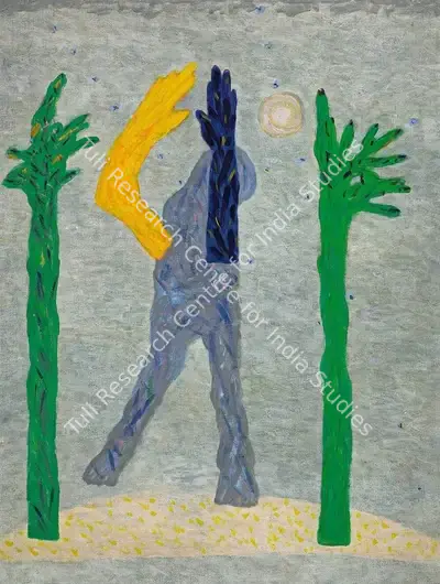 Das, Amitava (Artist). Lunar Dance, 1990 | Painting, AG.Onl/12.12.23, 2023 · Asta Guru
