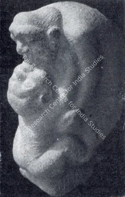 S.L. Parasher (Artist), Grandpa and Child, 1959, Sculpture