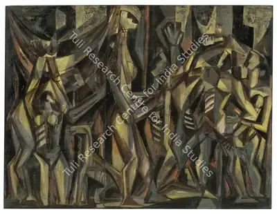 Mondal, Rabin (Artist). Brothel-I, 1962 | Painting, Ch.NeY/23.09.20, 2020 · Christie's