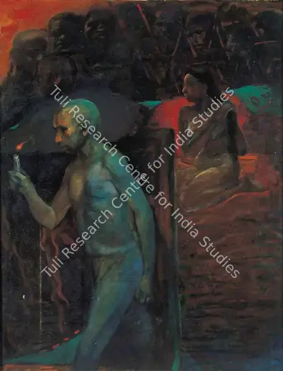 Sud, Anupam (Artist). Whispering Winds. Oil on canvas, 1992 | Painting | FineArts | 00599045