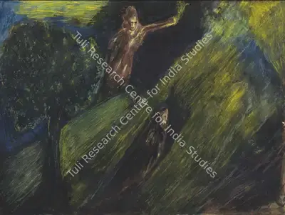 Rabindranath Tagore (Artist), From Across The Dark, 1937, Painting