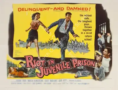 Robert Kent (Producer), Riot in Juvenile Prison, 1958, Poster