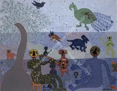 Madhavi Parekh (Artist), Festival Of Birds And Animals I, 1985, Painting