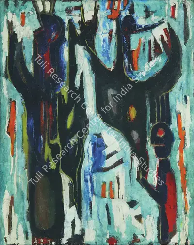 J. Swaminathan (Artist), Recurring Shadows, 1961, Painting