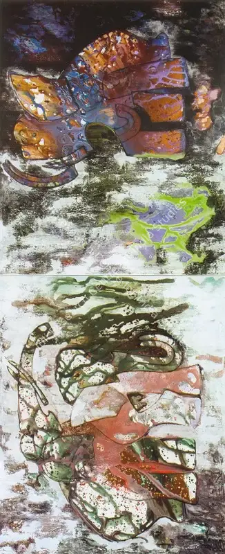 Deepak Shinde (Artist), Love in Wilderness, 2007, Painting
