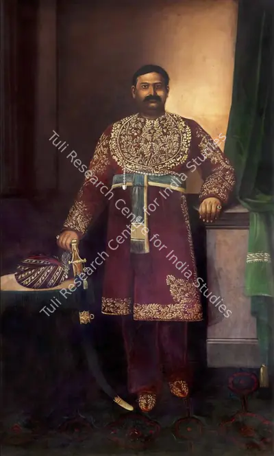 Promontho Nath Mitter (Artist), Portrait of Raja Poornachunder Singh, 1885, Painting