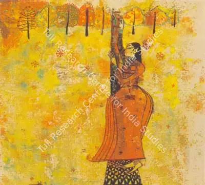V.S. Gaitonde (Artist), Woman Dancing, 1953, Painting
