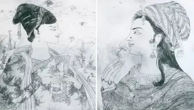 M.A.R. Chughtai (Artist), Mughal Artist, Graphic Art