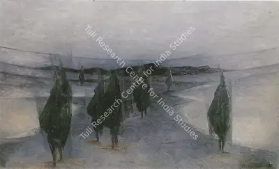 Jehangir Sabavala (Artist), Sentinel Trees I, 1967, Painting