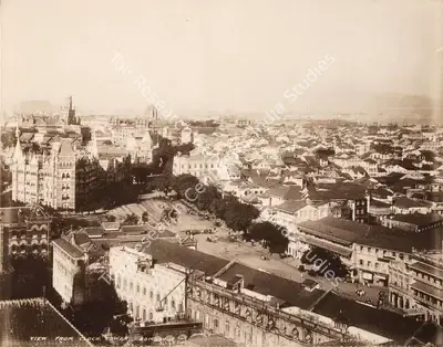 Studio Clifton & Co. (Photographic Studio), View from Clock Tower Bombay, 1900, Antiquarian Photograph