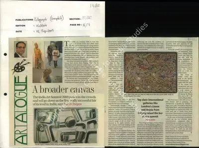 Kapil Chopra (Reporter), A Broader Canvas, 2009, Newspaper Clipping