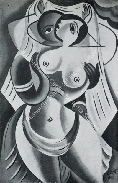 George Keyt (Artist), Varsha Vihara, 1937, Painting