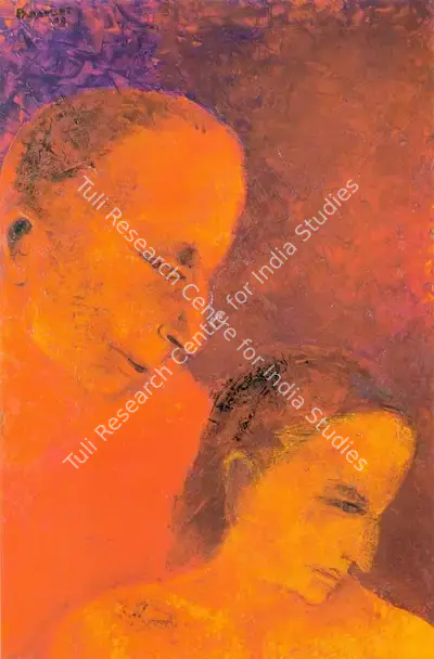 Padamsee, Akbar (Artist). Lovers III. Oil on canvas, 1998 | Painting | FineArts | 00372133