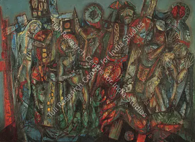 Rabin Mondal (Artist), Genocide, 1972, Painting