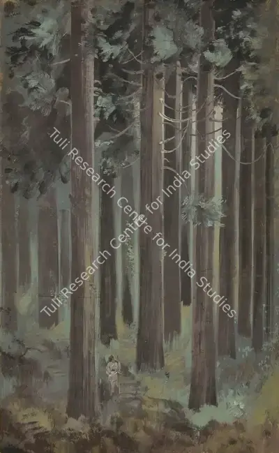Nandalal Bose (Artist), Tagdah Forest, 1938, Painting