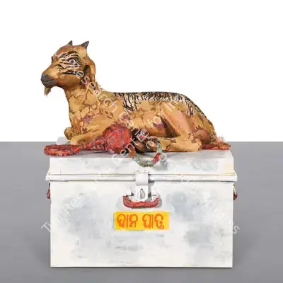 Jagannath Panda (Artist), God and Goat, 2007, Sculpture