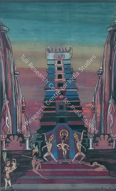 Jehangir Sabavala (Artist), Before The Temple, 1943, Painting