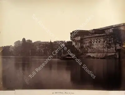 Eugene Clutterbuck Impey (Photographer), Muttra - From the river, Antiquarian Photograph