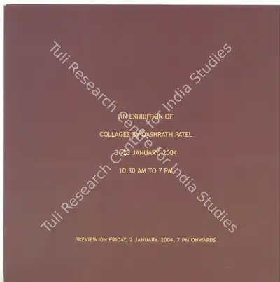 Dashrath Patel (Artist), Dashrath Patel, 2004, Solo Exhibition Invitation