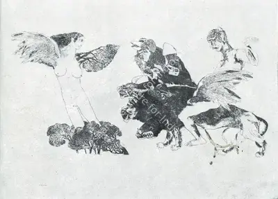 K. Laxma Goud (Artist), Etching, 1974, Graphic Art