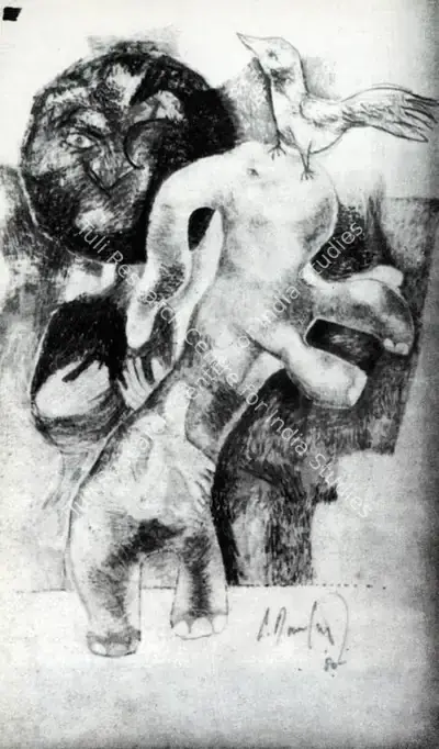 C. Dakshinamurthy (Artist), Drawing, Drawing