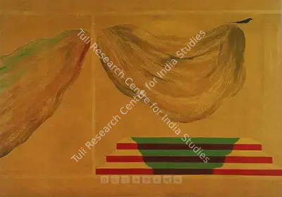J. Swaminathan (Artist), Mountain, Tree And Bird Series, 1980, Painting