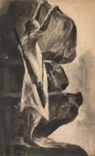 Roy Chowdhury, D.P. (Artist). The Seeker, n.d. | Painting, Ch.NeY/30.03.22, 2022 · Christie's