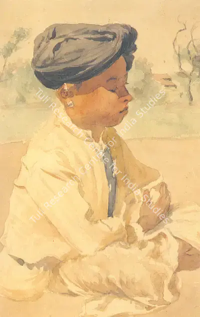 Abalal Rahiman (Artist), Maharashtrian Boy, Painting