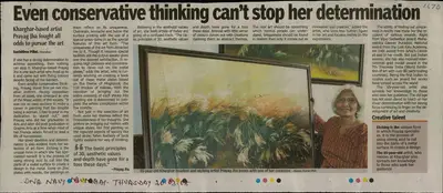Suchithra Pillai (Reporter), Even conservative thinking can't stop her determination, 2008, Newspaper Clipping