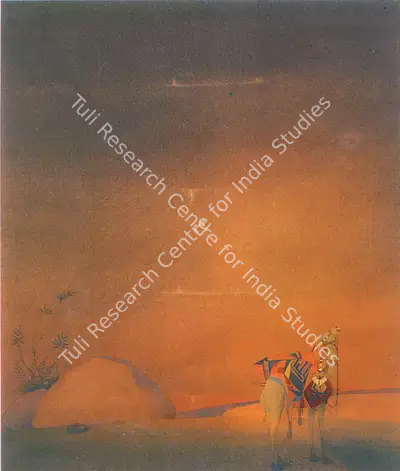 M.A.R. Chughtai (Artist), Desert Evening Solitude, Painting