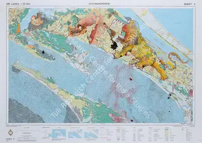 Pala Pothupitiye (Artist), Chavakachcheri Map, 2013, Print
