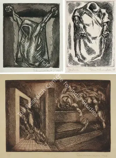 A. Ramachandran (Artist), Crucifixion, 1968, Graphic Art