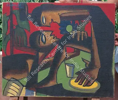 Biren De (Artist), Man and Woman, 1952, Painting