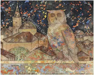 Sakti Burman (Artist), La Messenger, 1980, Painting
