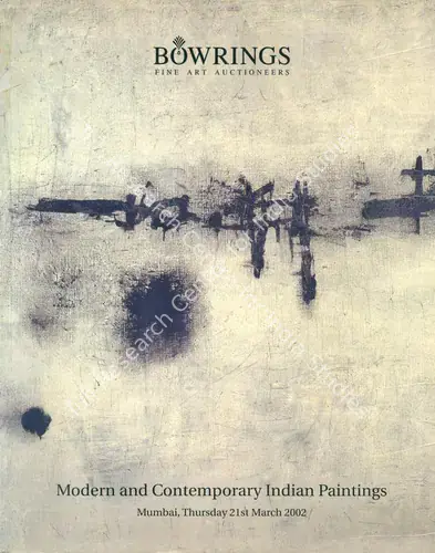 Bowrings (Auction House). Modern and Contemporary Indian Paintings. 21 March 2002, Mumbai | Auction Catalogue | EconomicsArt | 00861885