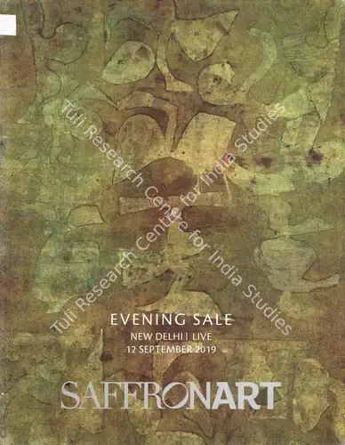 Saffronart (Auction House). Evening Sale. 12 September 2019, New Delhi | Auction Catalogue | EconomicsArt | 00862328