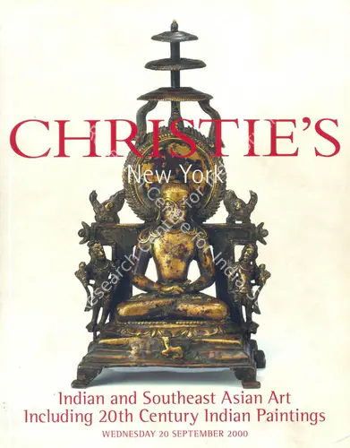 Christie's (Auction House). Indian and Southeast Asian Art - Including 20th Century Indian Paintings. 20 September 2000, New York | Auction Catalogue | EconomicsArt | 00861866