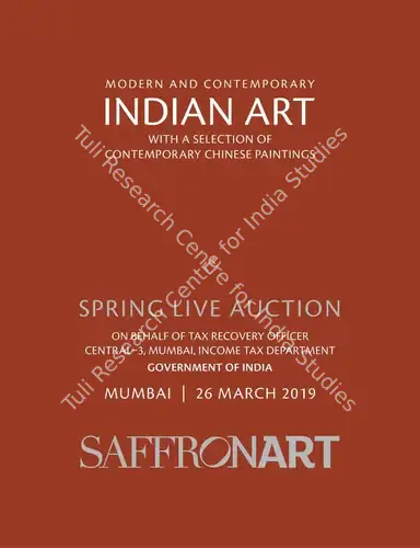 Saffronart (Auction House). Modern and Contemporary Indian Art - With a Selection of Contemporary Chinese Paintings. 26 March 2019, Mumbai | Auction Catalogue | EconomicsArt | 00862307
