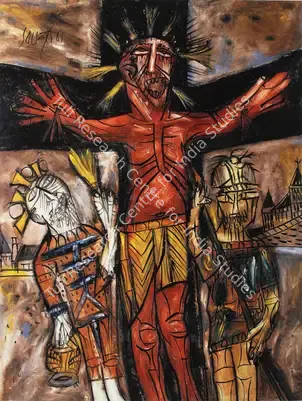 Souza, F.N. (Artist). Crucifixion. Oil on canvas, 1961 | Painting | FineArts | 00599203
